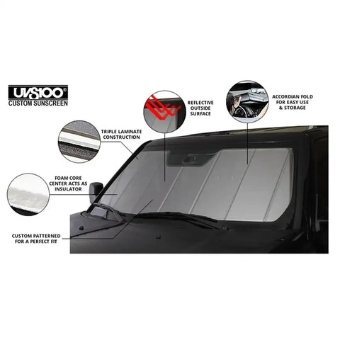 COVERCRAFT UV11685SV UVS100 CUSTOM SUNSCREEN - SILVER