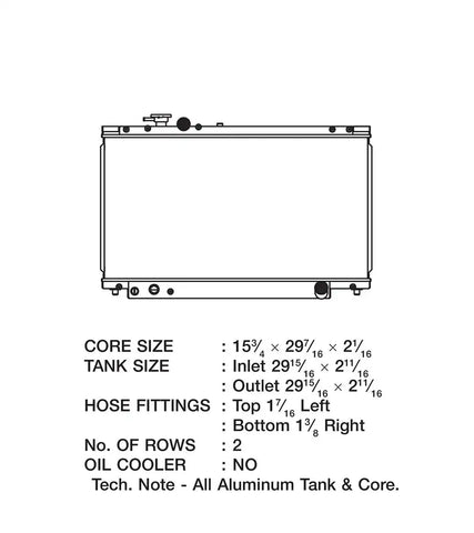 CSF RADIATOR 2882 93-98 TOYOTA SUPRA