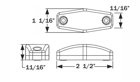 LED MINI M/C CHROME;AMB