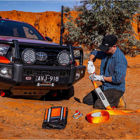 ARB RK12A Vehicle Recovery Kit With Small Bag/ 17,500 Pound Capacity Snatch Strap/ L