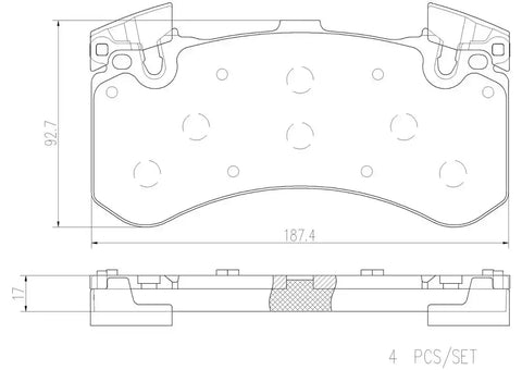 BREMBO P85136N DISC BRAKE PAD SET