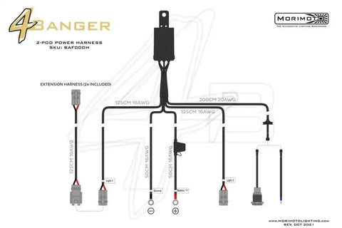 MORIMOTO BAF000H MRM SWITCHED POWER HNESS 2X OUTPUTS