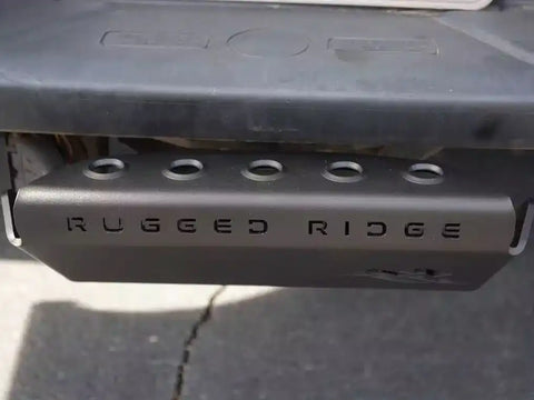 Rugged Ridge 18013.01 Skid Plate Receiver Hitch Powdercoated Black Steel