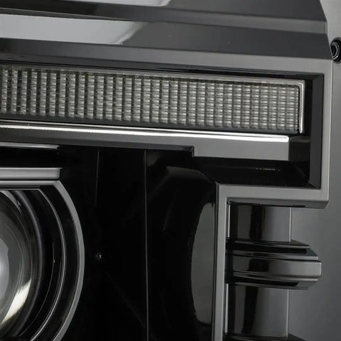 AlphaRex 880143 - LED Projector Headlights Plank Style Design Midnight Black