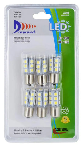 6 PACK 1141 LED BULB COOL