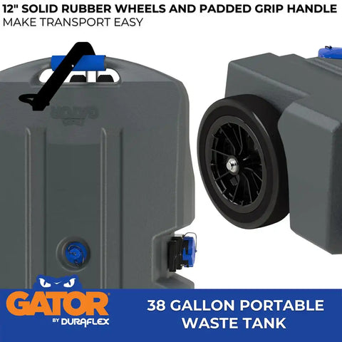 DURAFLEX 21904 GATOR WASTE TANK 38 GAL 4 WHEEL