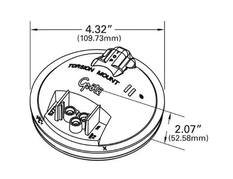 Grote Industries 62271 Backup Light Bumper Mounted Single Clear Lens White Round Housing Incandescent Bulb