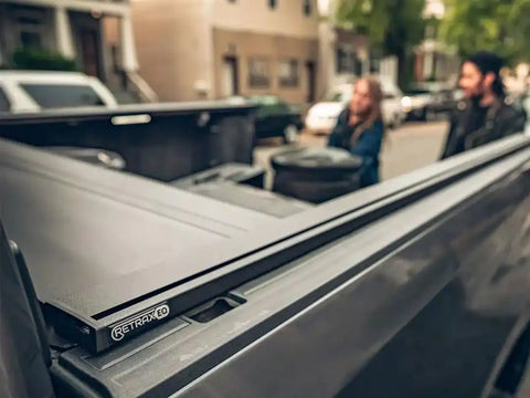 Retrax EQ0231 Tonneau Cover Retrax EQ Power Retractable Matte Black Aluminum Rem
