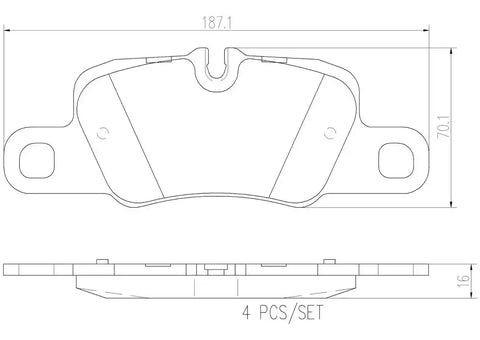 BREMBO P65020N DISC BRAKE PAD SET