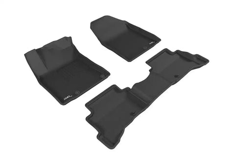 3D MATS/U-AC L1HY07801509 3D KAGU FLOOR MAT 2 ROW SET BLACK
