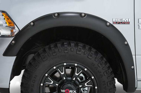 Stampede 8404-2 - Ruff Riderz Fender Flare Black Smooth Finish Set of 4