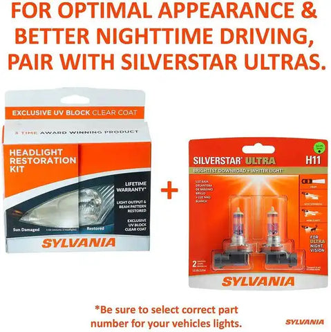 Sylvania Silverstar HRK.BX Headlight Restoration Kit With One 1 Ounce Surface Activator