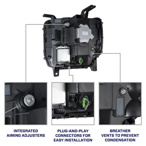 DIODE DYNAMC FL0012 2014 GMC SIERRA LED PROJECTOR HEADL