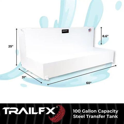100 GAL WHITE STEEL L TANK