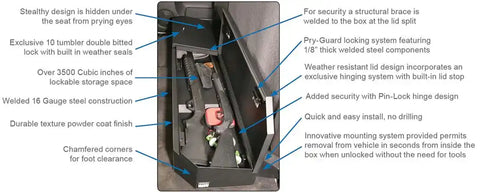 TUFFY SEC 307-01 UNDERSEAT LOCKBOX