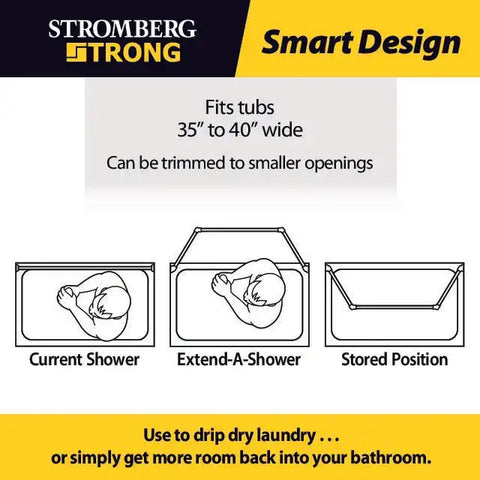 EXTEND A SHOWER ROD