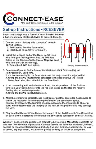 CONNECT EASE RCE36VBK 36 VOLT SERIES STANDARD T