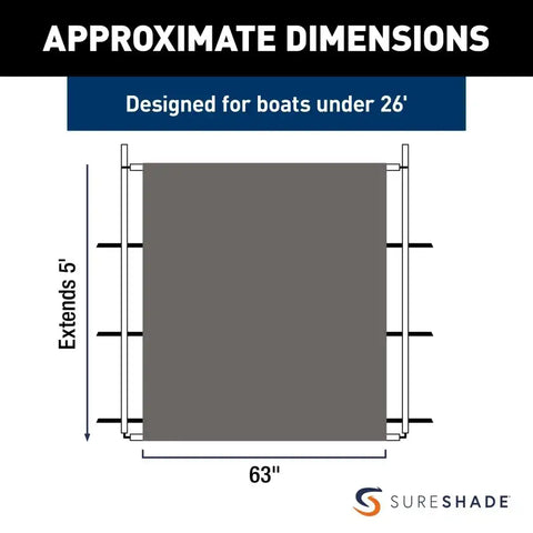 PTX POWER SHADE SS 63 INCH WIDE GRY