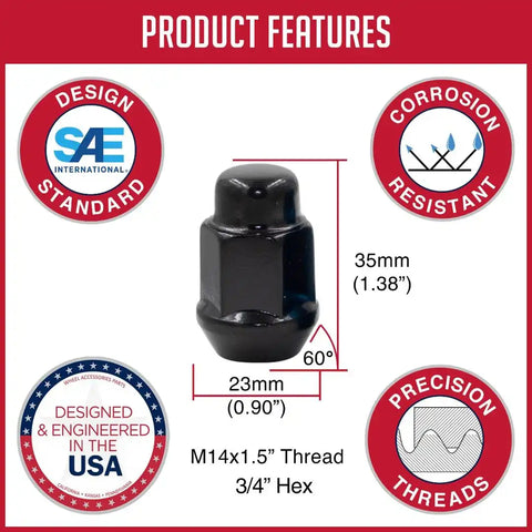 LUG-BLG 3/4-M14 1.5 BLK