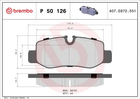DISC BRAKE PAD SET