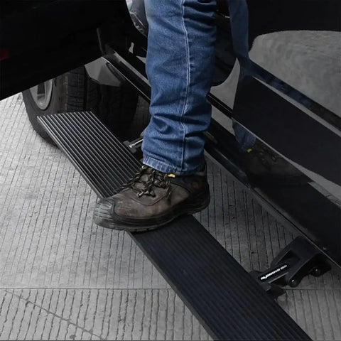 Go Rhino 20444587PC Running Board E-Board E1 Black 2022-2025 Toyota Tundra Crew Max