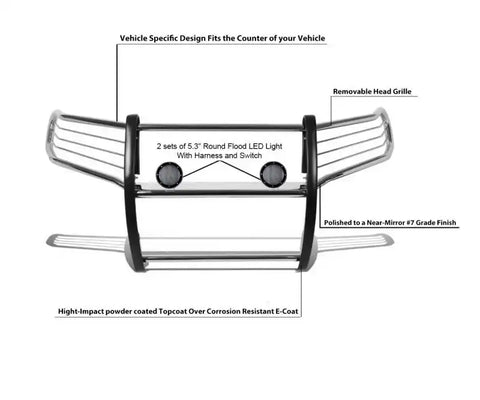 Black Horse Off Road 17A093904MSS-PLFB - Stainless Steel Modular