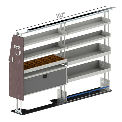 ROLACASE RSFMHREL- DR VAN SHELVING ELECTRICAL BIN PACKAGE