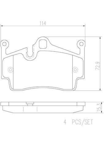 BREMBO P65028N DISC BRAKE PAD SET
