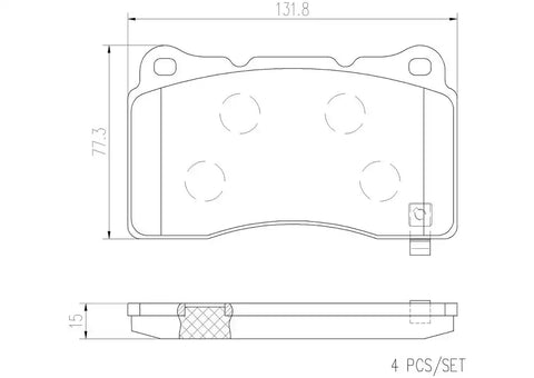 BREMBO P09004N DISC BRAKE PAD SET