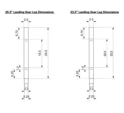 33.5'FOLLOW LAND GEAR LEG