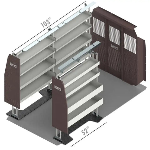 ROLACASE RSFMHRBA- RPSH136 VAN SHELVING BASIC BIN PACKAGE