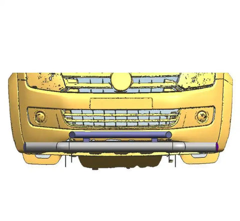 Black Horse Offroad FD-TR03S Bumper Guard Front Runner Mirror Polished Stainless S