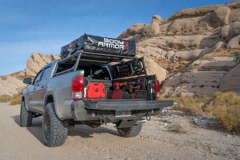 Body Armor TC-7125 Bed Cargo Rack Over Wheel Well Mount Bolt On Black Steel With