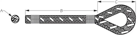 SEA DOG 302110020G/WT-1 DOUBLE BRAIDED NYLON DOCK LINE 3/8'
