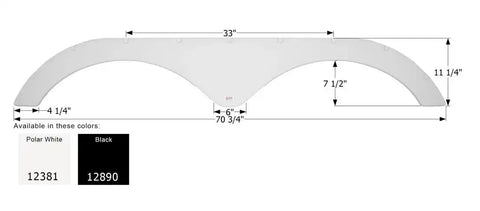 ICON 12890 FENDER SKIRT TANDEM BLACK