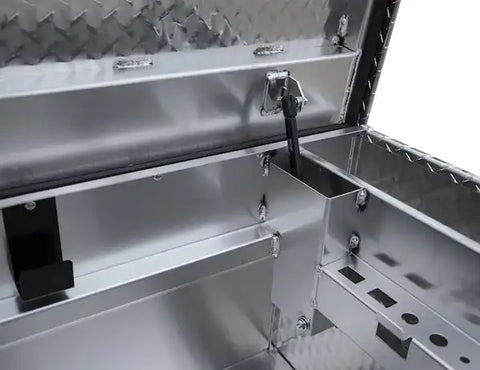 Buyers Products 1709415 Tool Box Crossover Single Lid Diamond Tread Aluminum