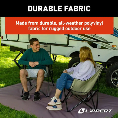 LIPPERT OUTDOOR PATIO RUG - BURGUND