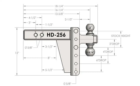 2.5' HEAVY DUTY 6' DROP/RISE