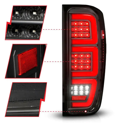 ANZO USA 311457 Tail Light Assembly LED Clear Lens Black Housing Red Brake Light/