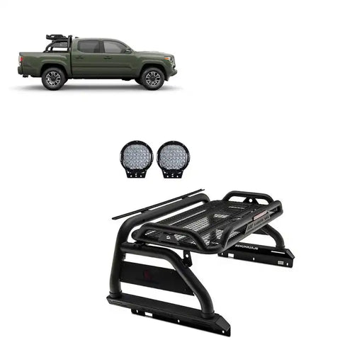 Black Horse Offroad ATRB6BK-PL69B Truck Bed Bar ATLAS 3 Inch Diameter Tube Style C