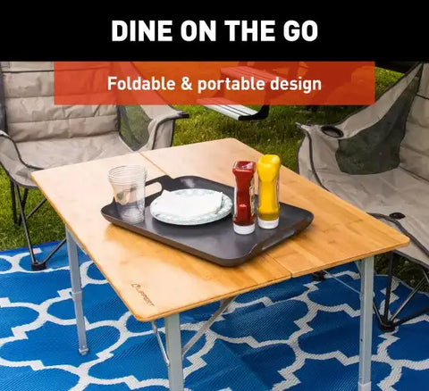 BI-FOLD BAMBOO ADJUSTABLE TABLE