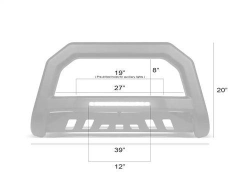 Armordillo USA 8707821 2017-2022 Honda Ridgeline AR-T Bull Bar - Matte Black.
