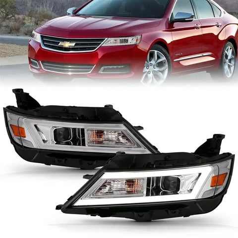 ANZO USA 121575 Headlight Assembly Halogen Bulb Projector Beam With LED Daytime Run