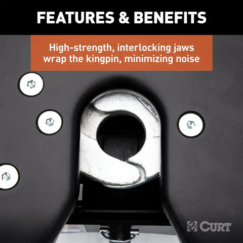 CURT 16036 A25 5th Wheel Hitch, Select Ford F-250, F-350, F-450, 8' Bed Puck System