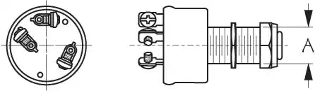 SEA DOG 420350-1 BRASS 3-POSITION KEY SWITCH