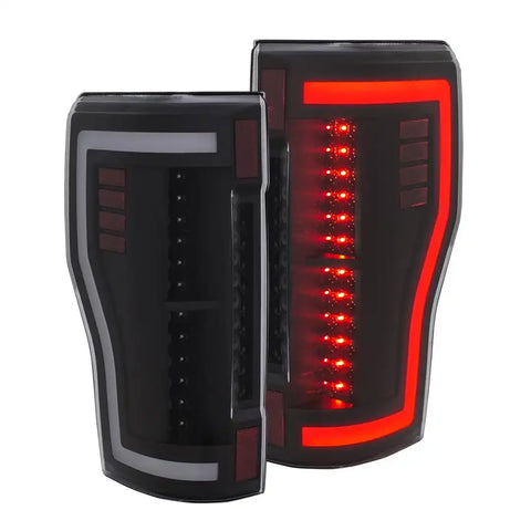 ANZO USA 311287 Tail Light Assembly LED Clear Lens Black Housing Clear Bulb Set