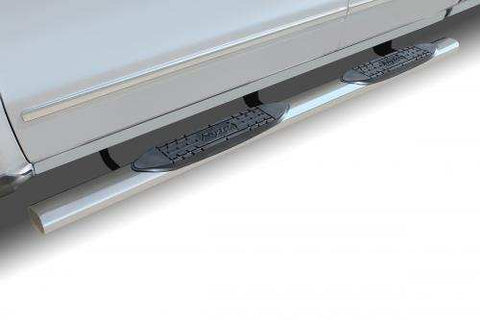 Raptor 0702-0526M - Magnum Oval Step Tubes Stainless Steel 4 in. Rocker Panel Mount