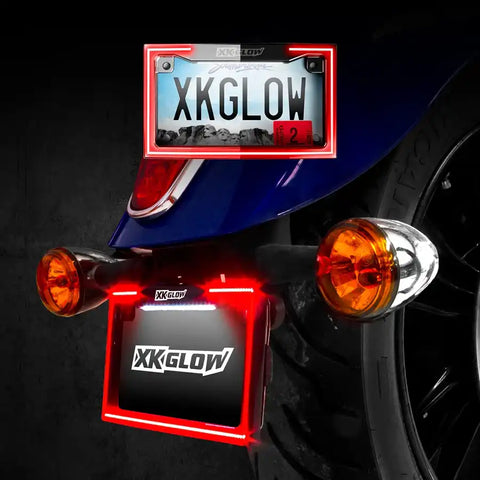 XK GLOW XK034018-B MTRCYCL PLATE FRAME LIGHT