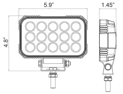 LIGHT  FLOOD  9000 LUMENS 15 LED  C