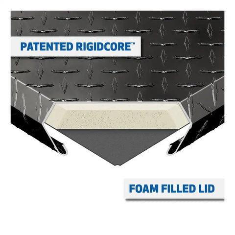 UWS TBS-63-LP-BLK Tool Box Crossover Low Profile Single Lid Diamond Tread Black